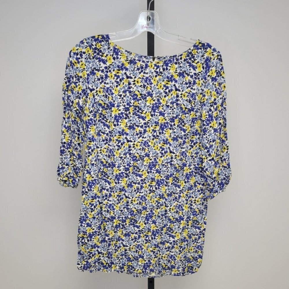 Old Navy Floral Zip Back Tunic Shirt Dress